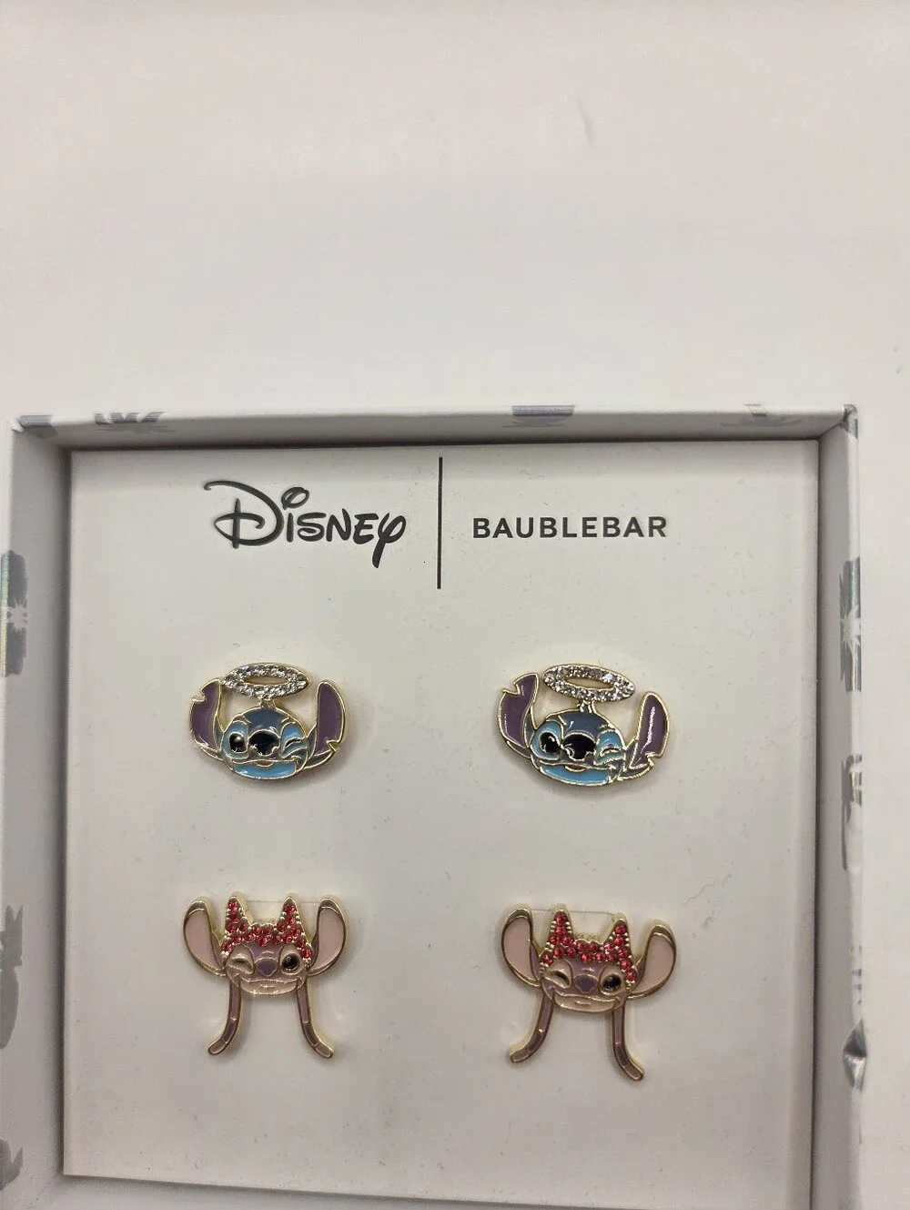 BaubleBar Disney Stitch Stud Earring Set - Blue & Pink